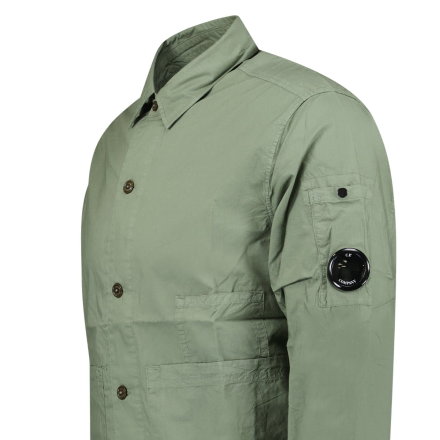 CP Company Thyme Green Lens Popeline Over-Shirt