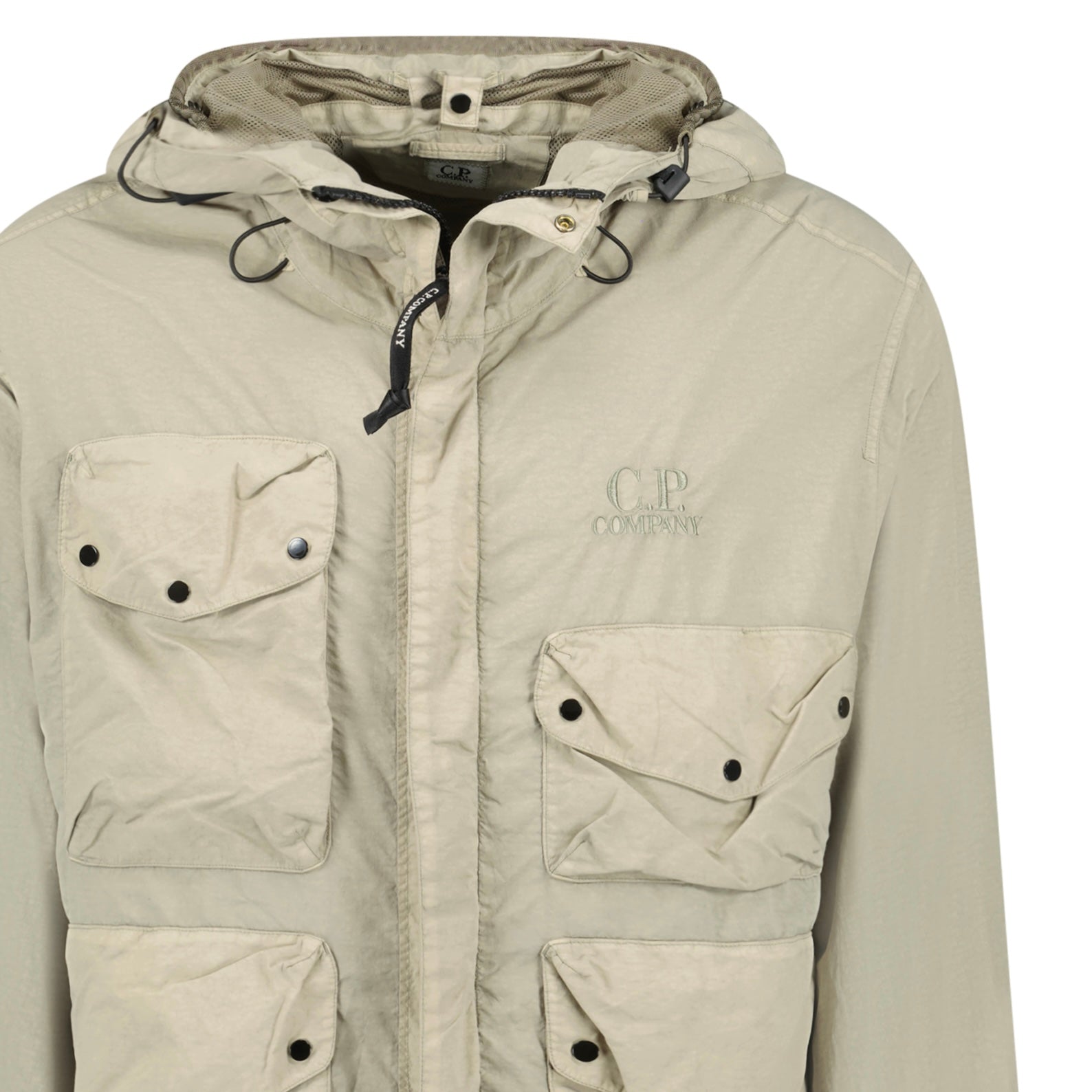 CP Company Vintage Khaki Flatt Nylon Goggle Jacket