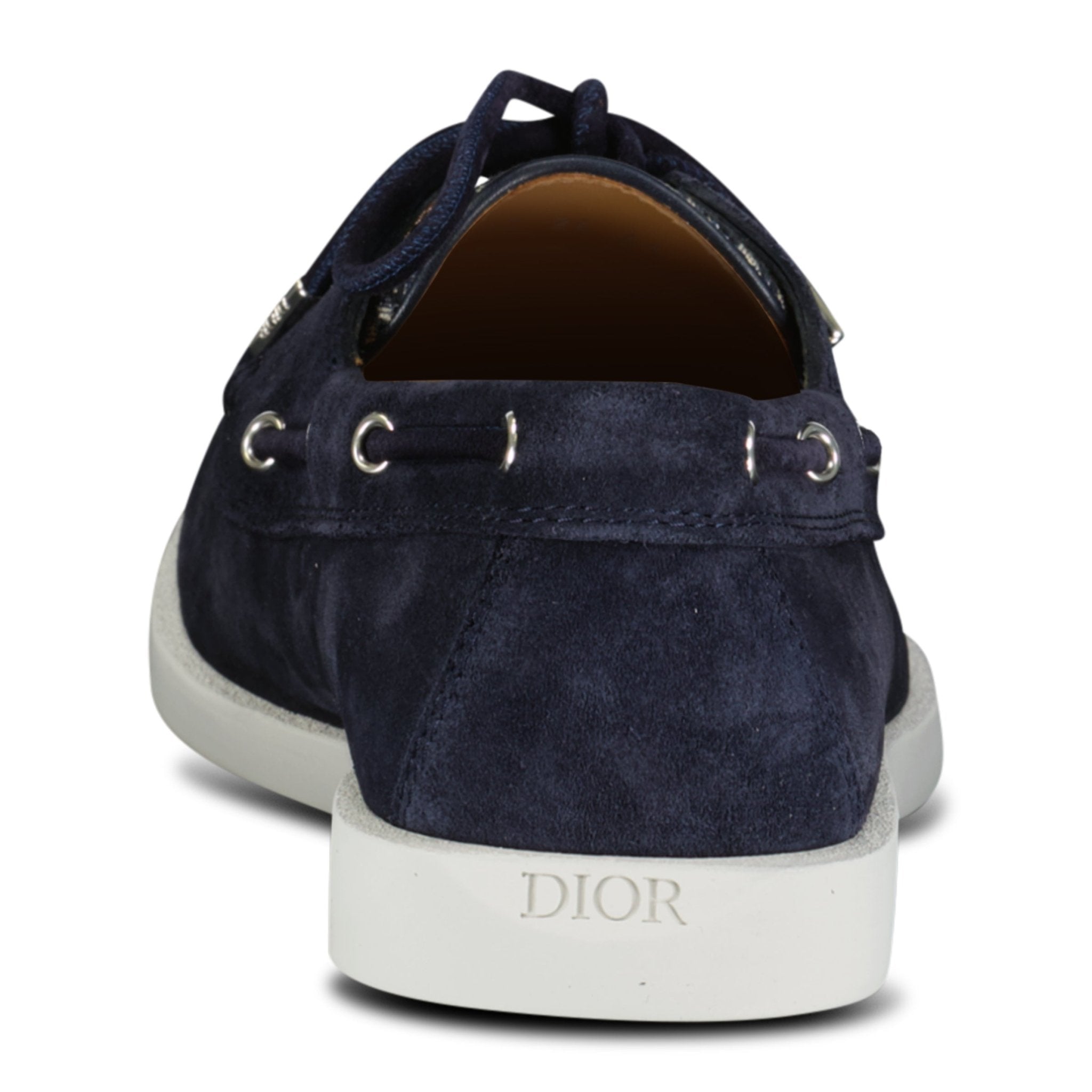Dior Granville Boat Shoe Navy & Beige Suede