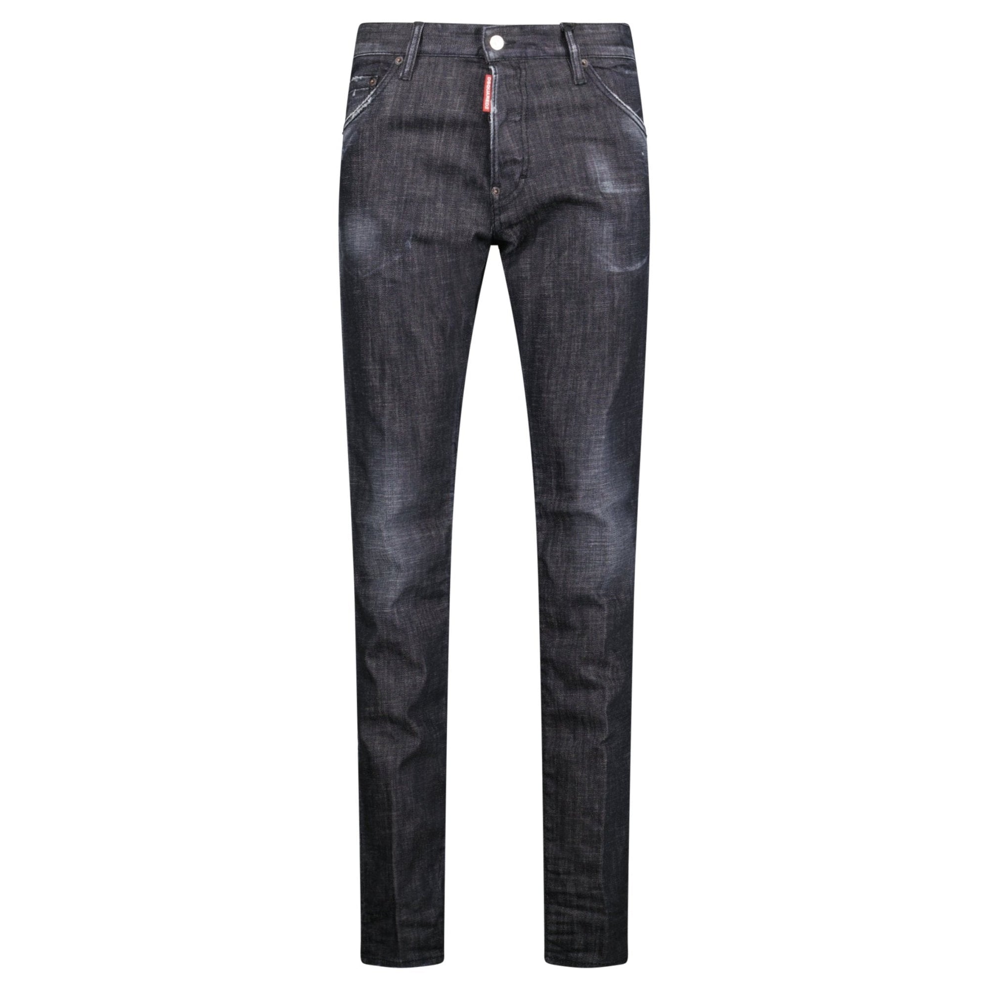 DSquared2 'Cool Guy' Felt Logo Slim Fit Jeans Black
