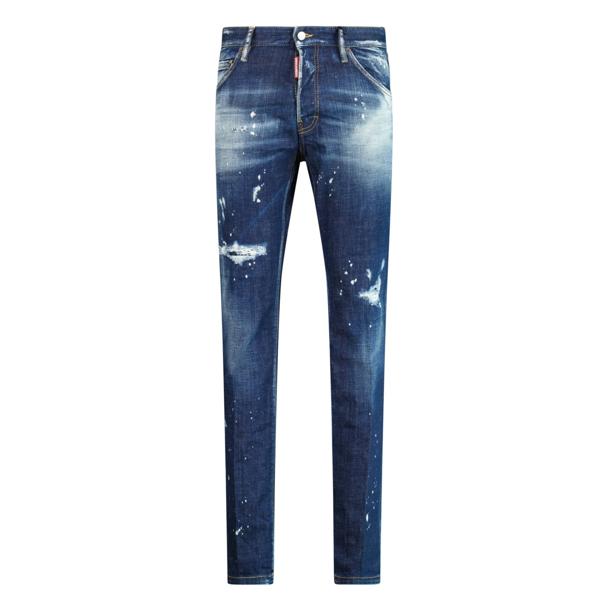 DSquared2 'Cool Guy Jean' Distessed White Paint Jeans Blue