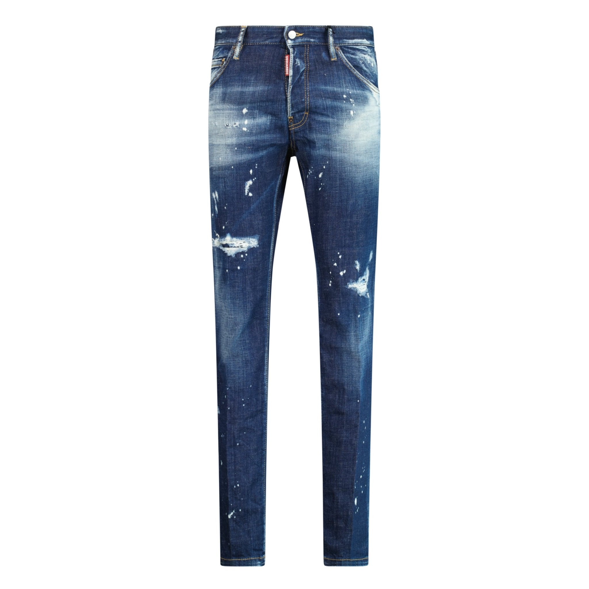 DSquared2 'Cool Guy Jean' Distessed White Paint Jeans Blue