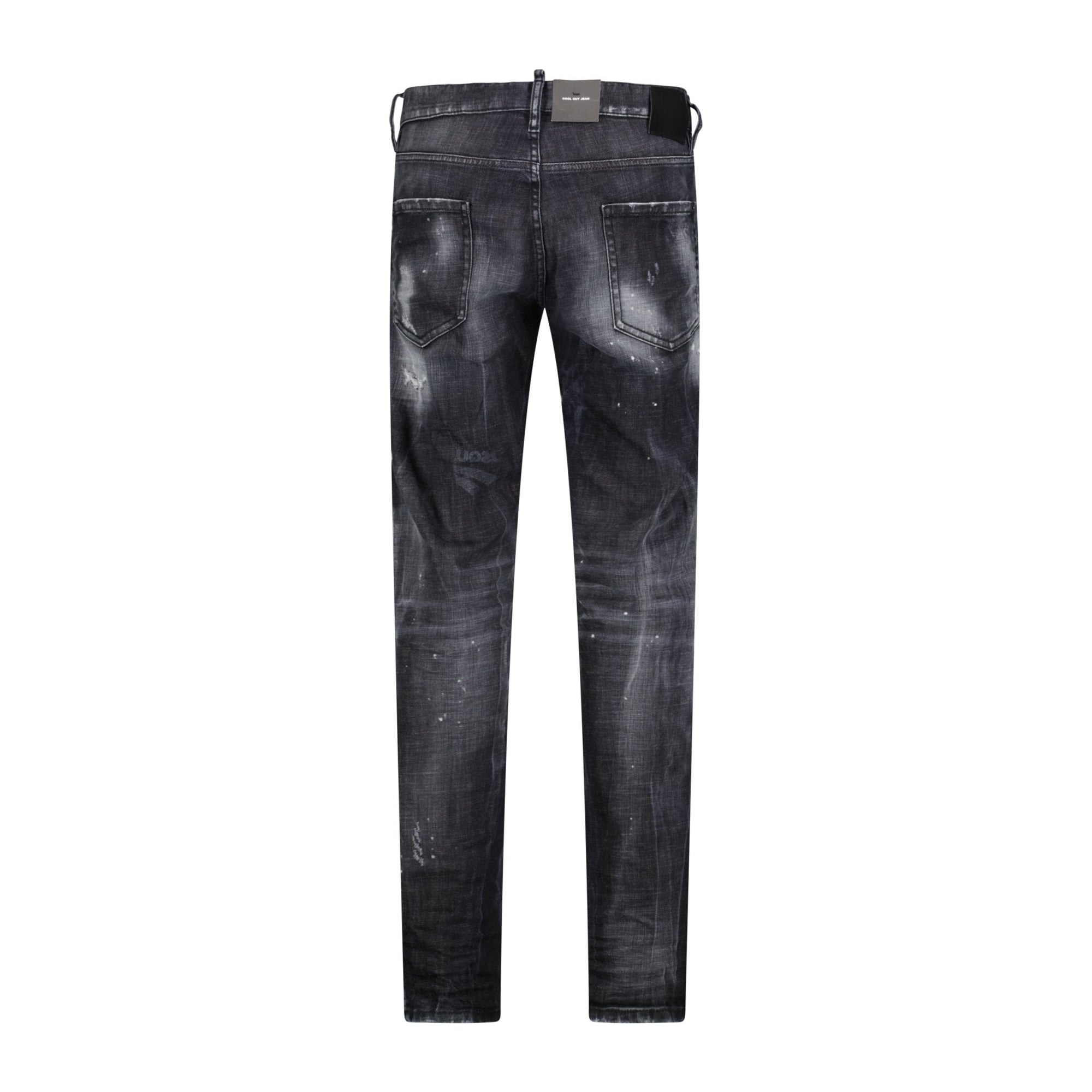 DSquared2 'Cool Guy' Print Logo Slim Fit Jeans Black