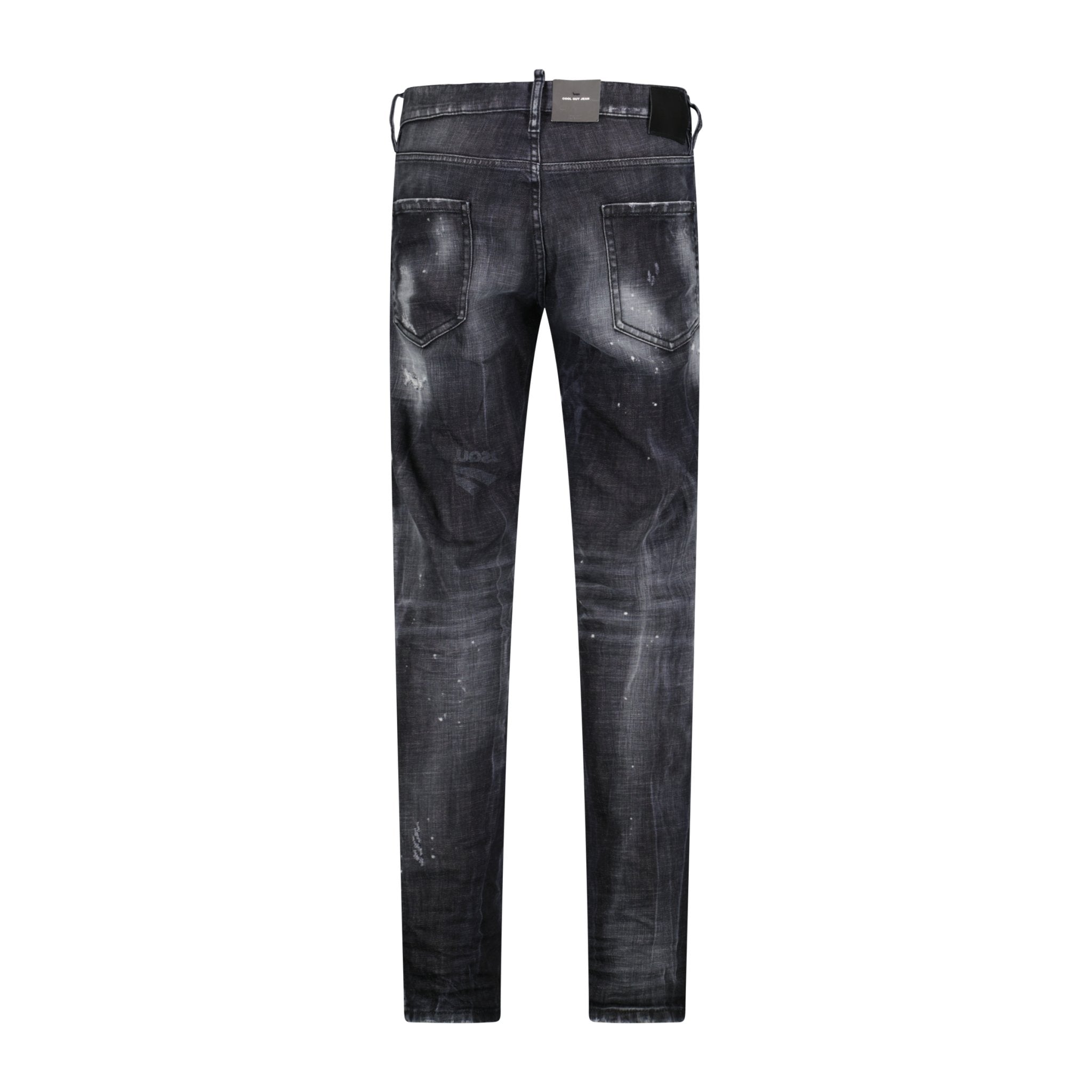 DSquared2 'Cool Guy' Print Logo Slim Fit Jeans Black