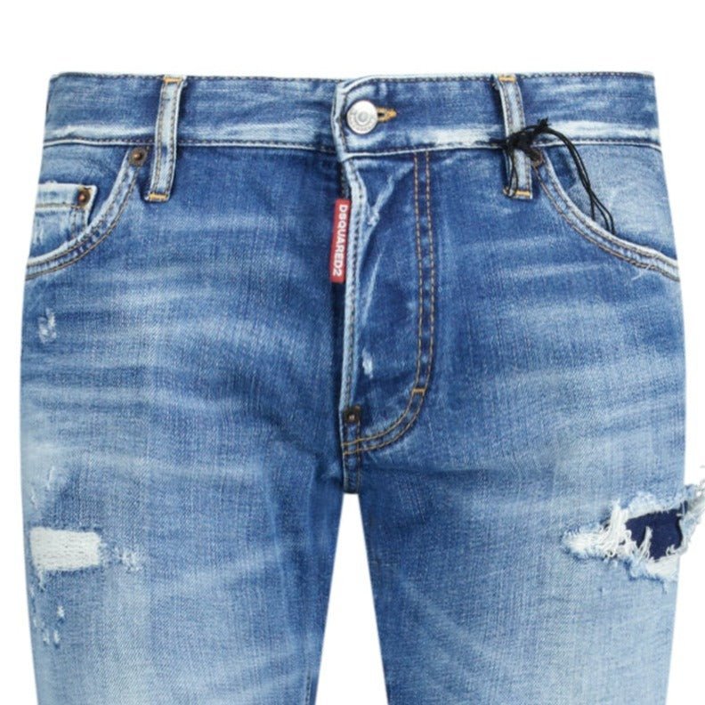 DSquared2 'Slim Jean' Dsq2 Patch Jeans Blue