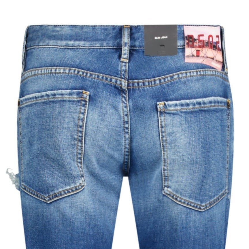 DSquared2 'Slim Jean' Dsq2 Patch Jeans Blue