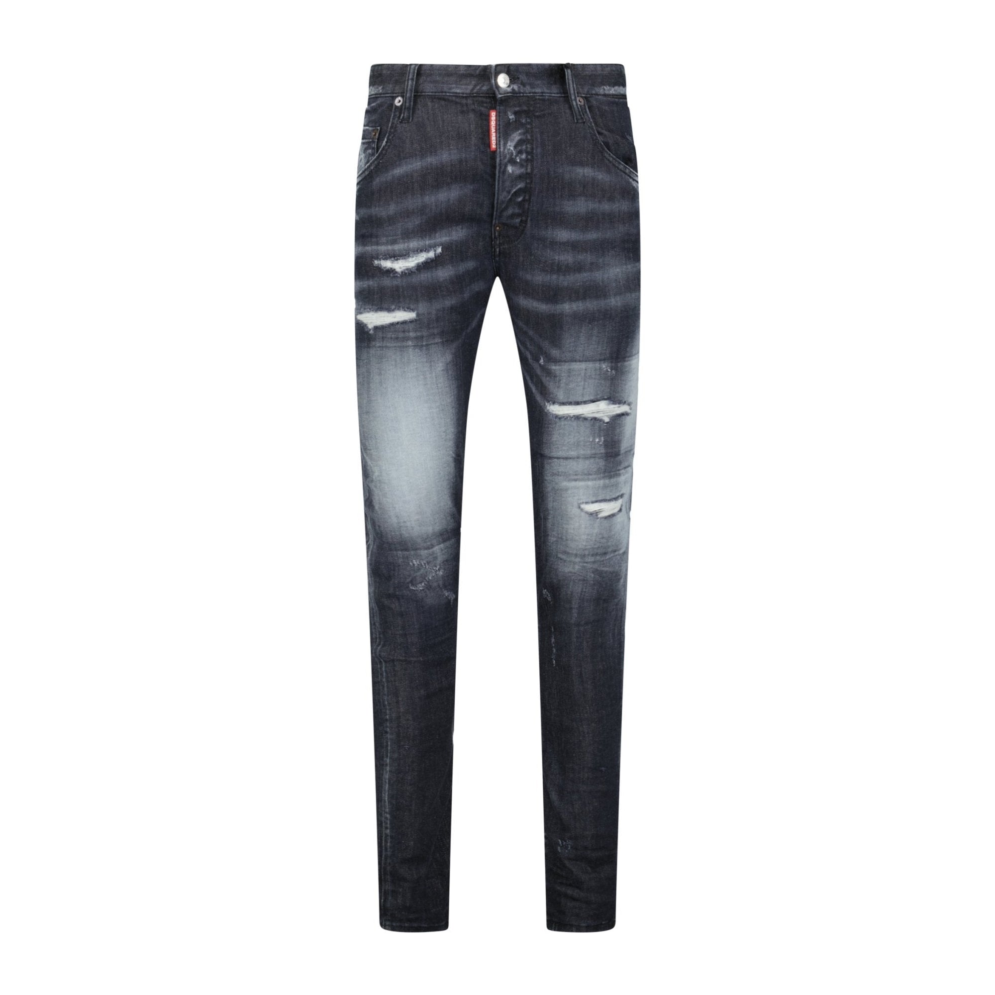 DSquared2 'Super Twinky Jean' Felt Logo Slim Fit Jeans Black