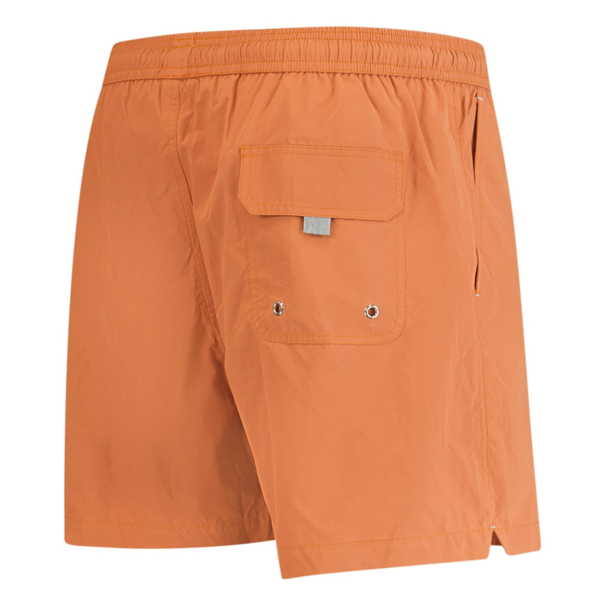 Eleventy Logo Drawstring Swim Shorts Orange