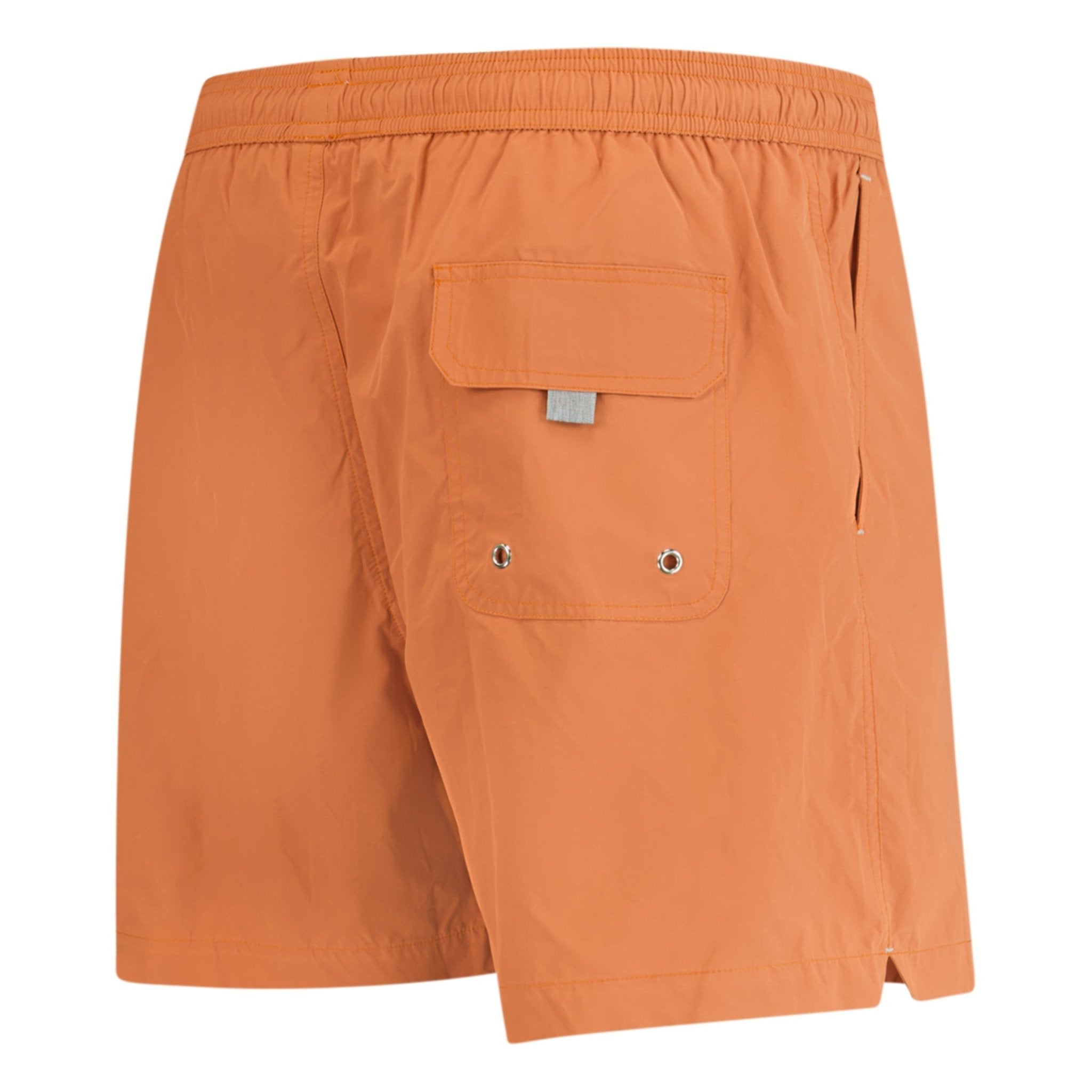 Eleventy Logo Drawstring Swim Shorts Orange