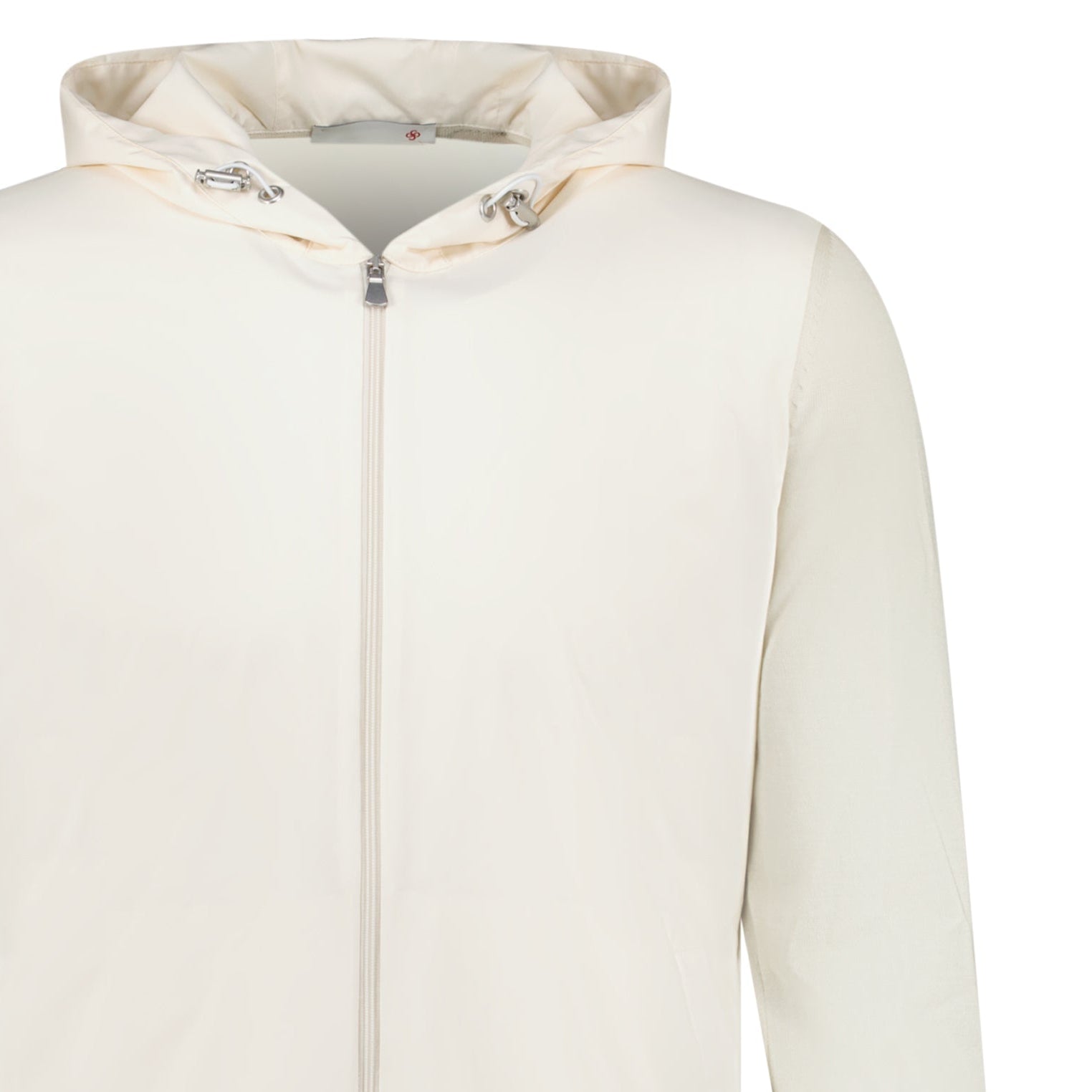Gran Sasso Athleisure Hooded Jacket in Cream