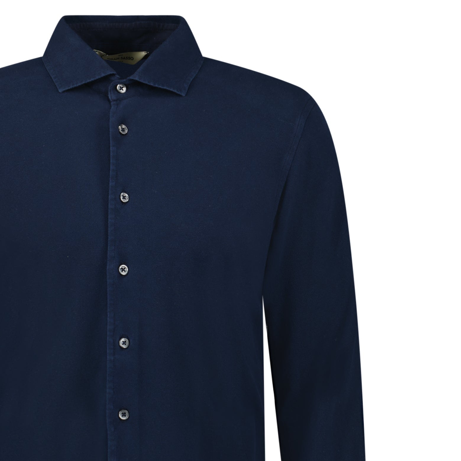 Gran Sasso Cotton Shirt in Navy