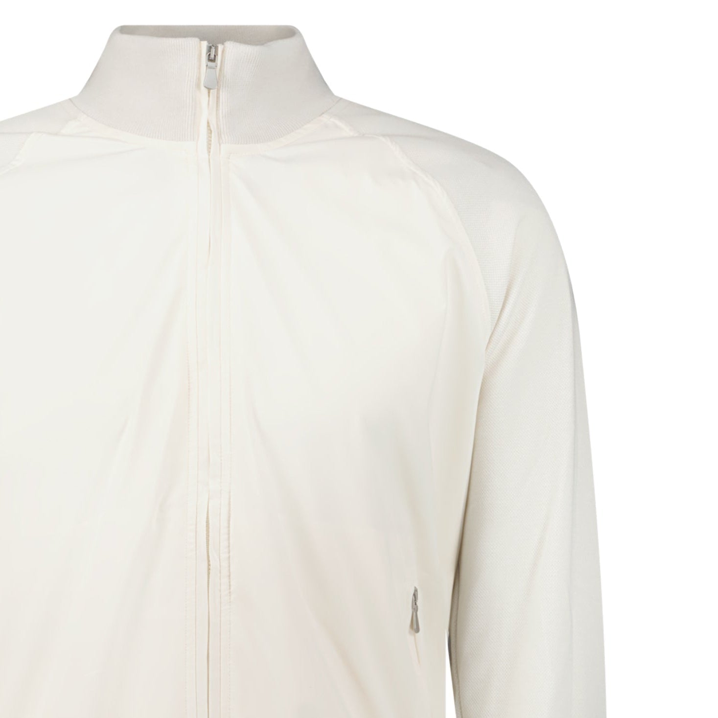 Gran Sasso Full Zip Cotton/ Nylon Jacket in Cream
