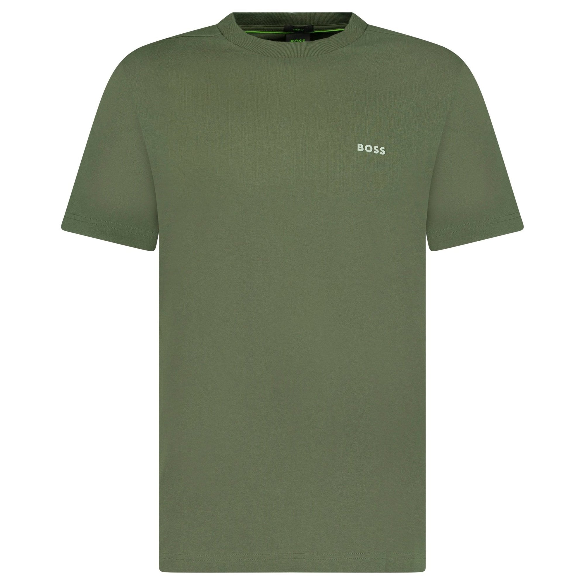 Hugo Boss Active Logo-Print T-Shirt Khaki