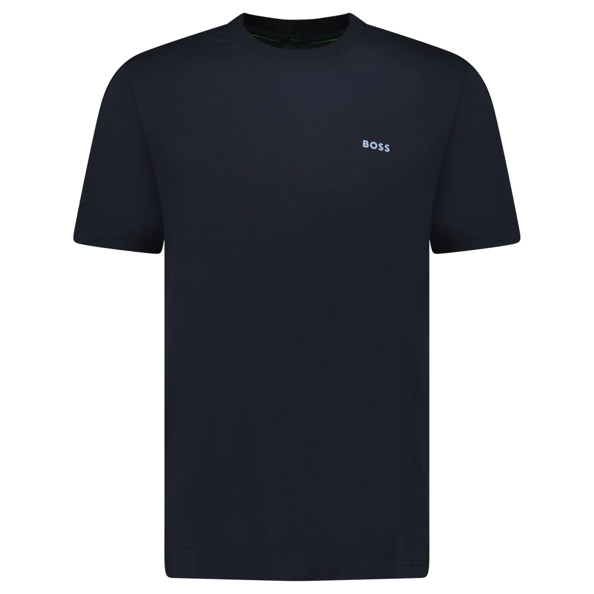 Hugo Boss Blue Logo-Stamp T-Shirt in Navy