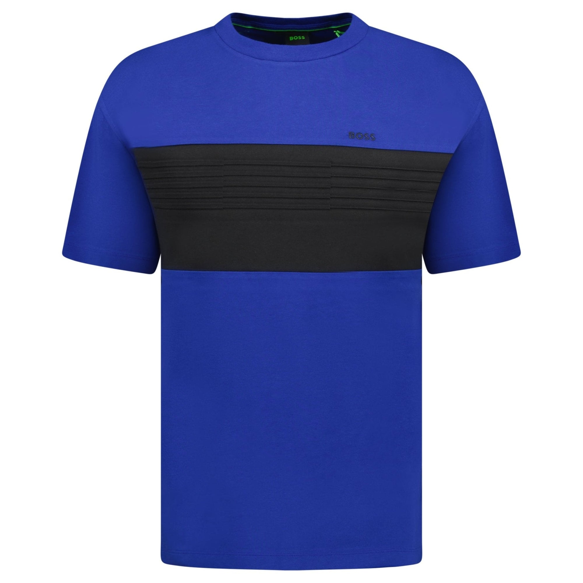 Hugo Boss Boss Logo Colour Block T-Shirt Blue & Black