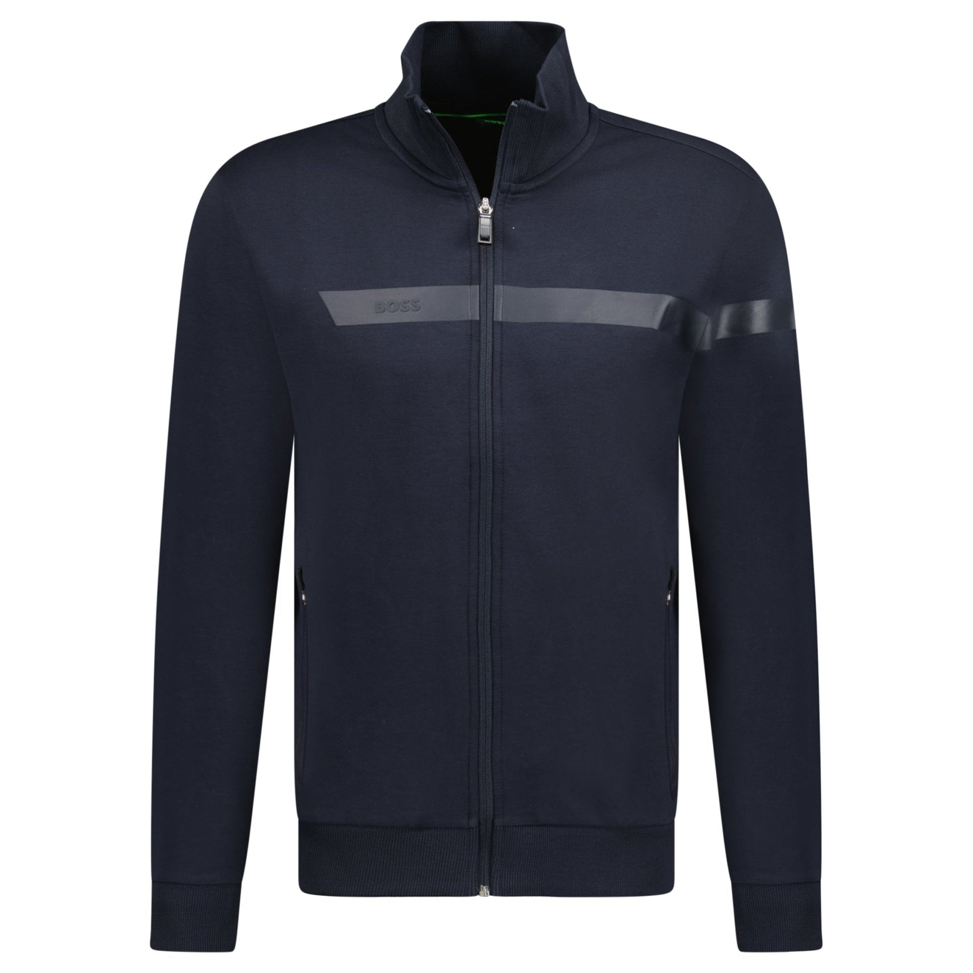 Hugo Boss Funnel Neck Zip Up Sweatshirt Black