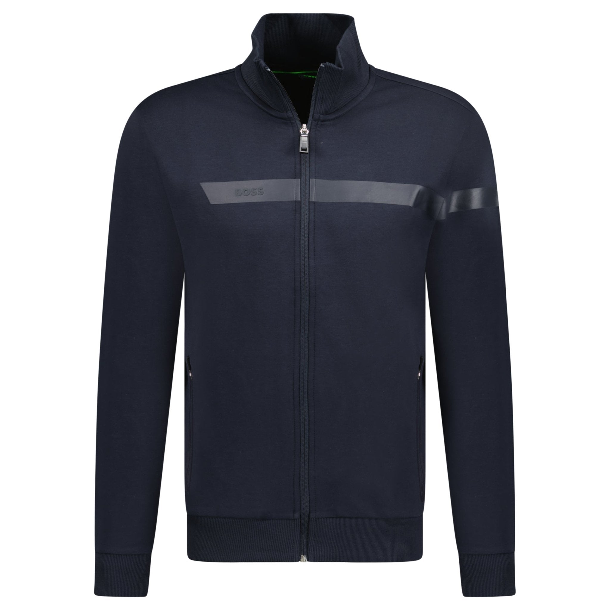 Hugo Boss Funnel Neck Zip Up Sweatshirt Black