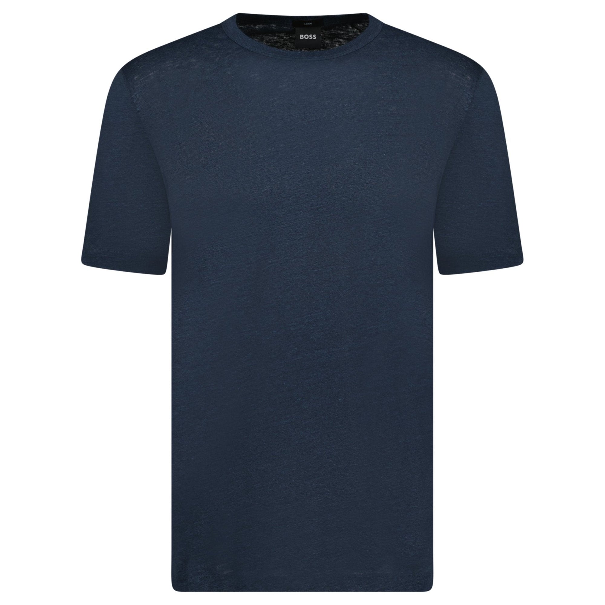 Hugo Boss Linen Tiburt T-Shirt Navy