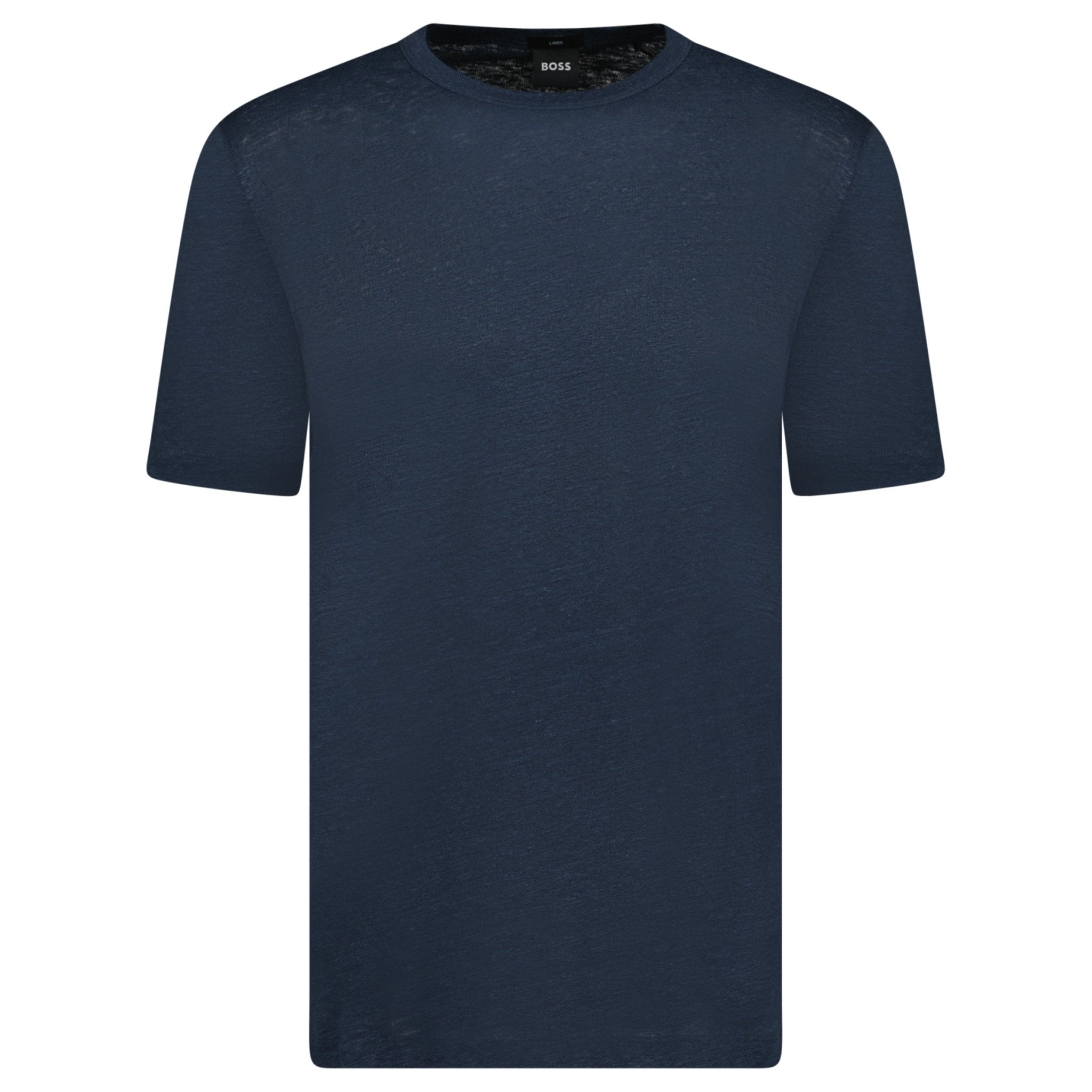 Hugo Boss Linen Tiburt T-Shirt Navy