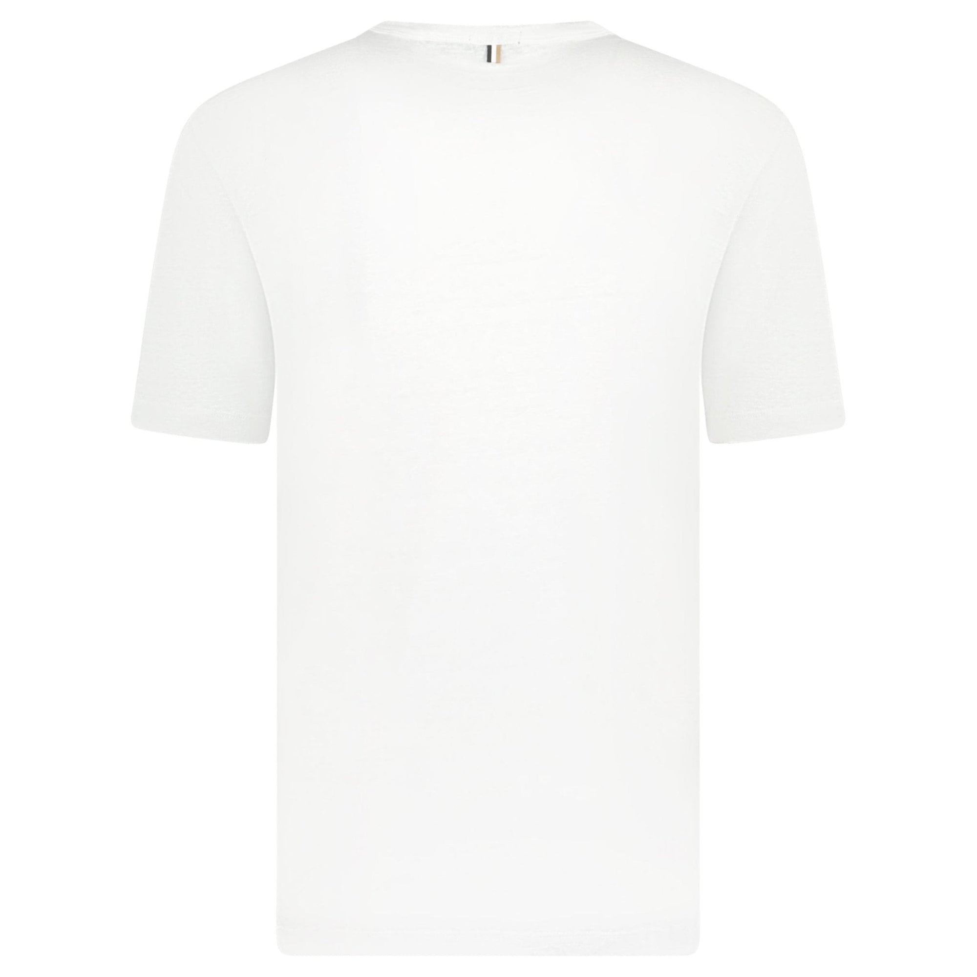 Hugo Boss Linen Tiburt T-Shirt White