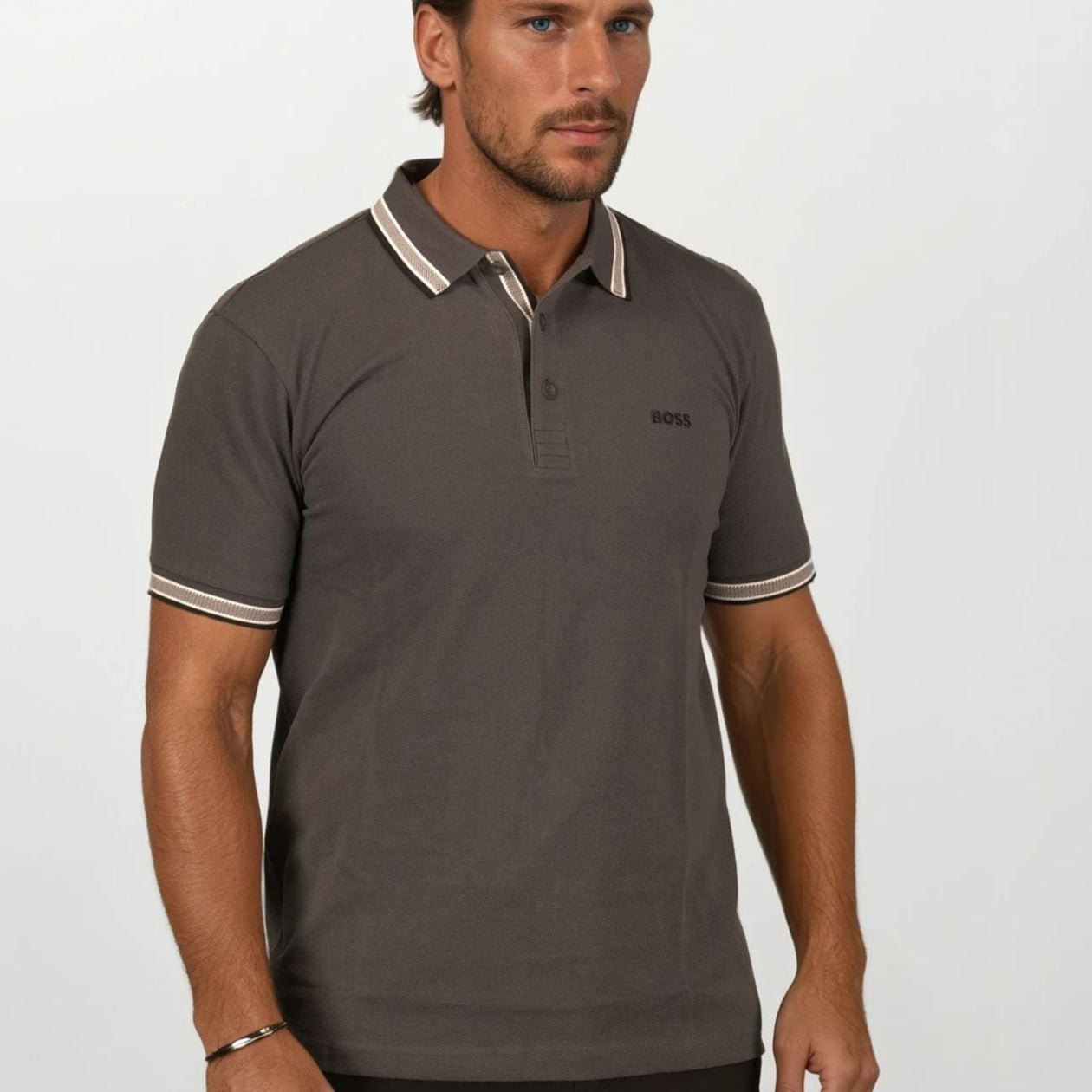 Hugo Boss Paddy Polo Shirt Dark Grey