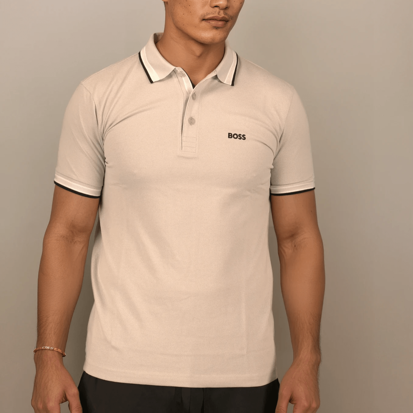 Hugo Boss Paddy Polo Shirt Light Grey