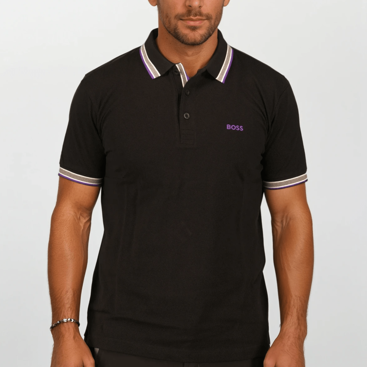 Hugo Boss Paddy Polo Shirt Purple & Black