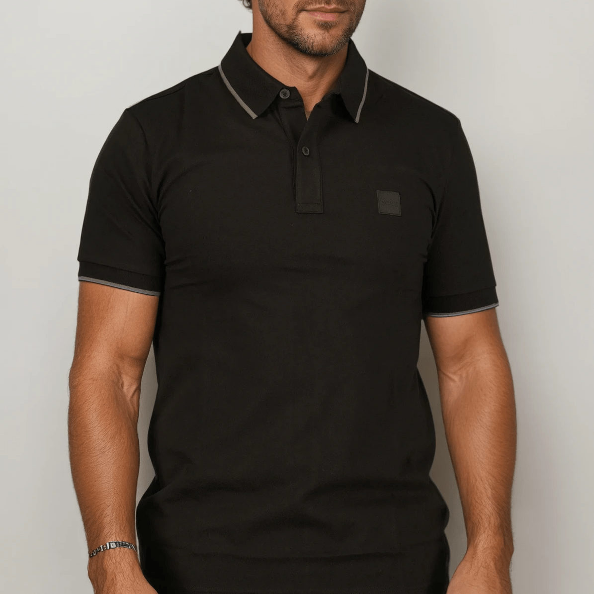Hugo Boss Passertip Polo T-Shirt in Black