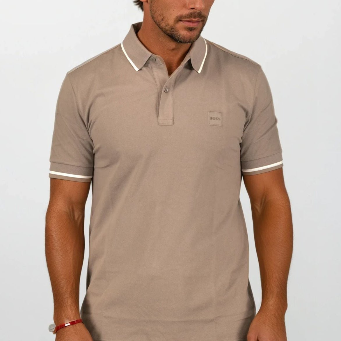 Hugo Boss Passertip Polo T-Shirt in Grey