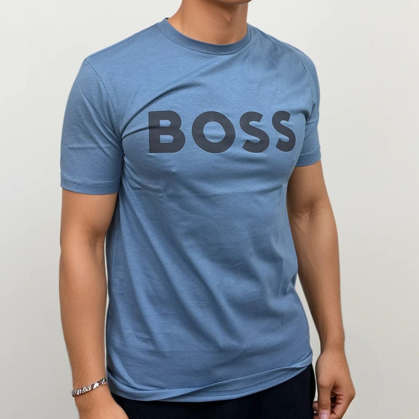 Hugo Boss Thinking 1 Logo T-Shirt in Blue