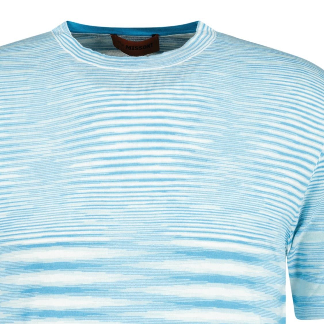 Missoni Knitted Stripe T-Shirt Blue & White