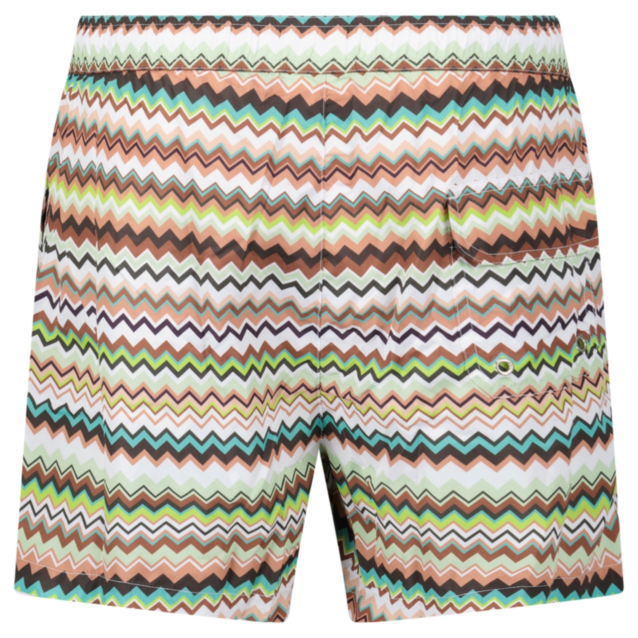 Missoni Zig Zag Swim Shorts Multi Green And Brown