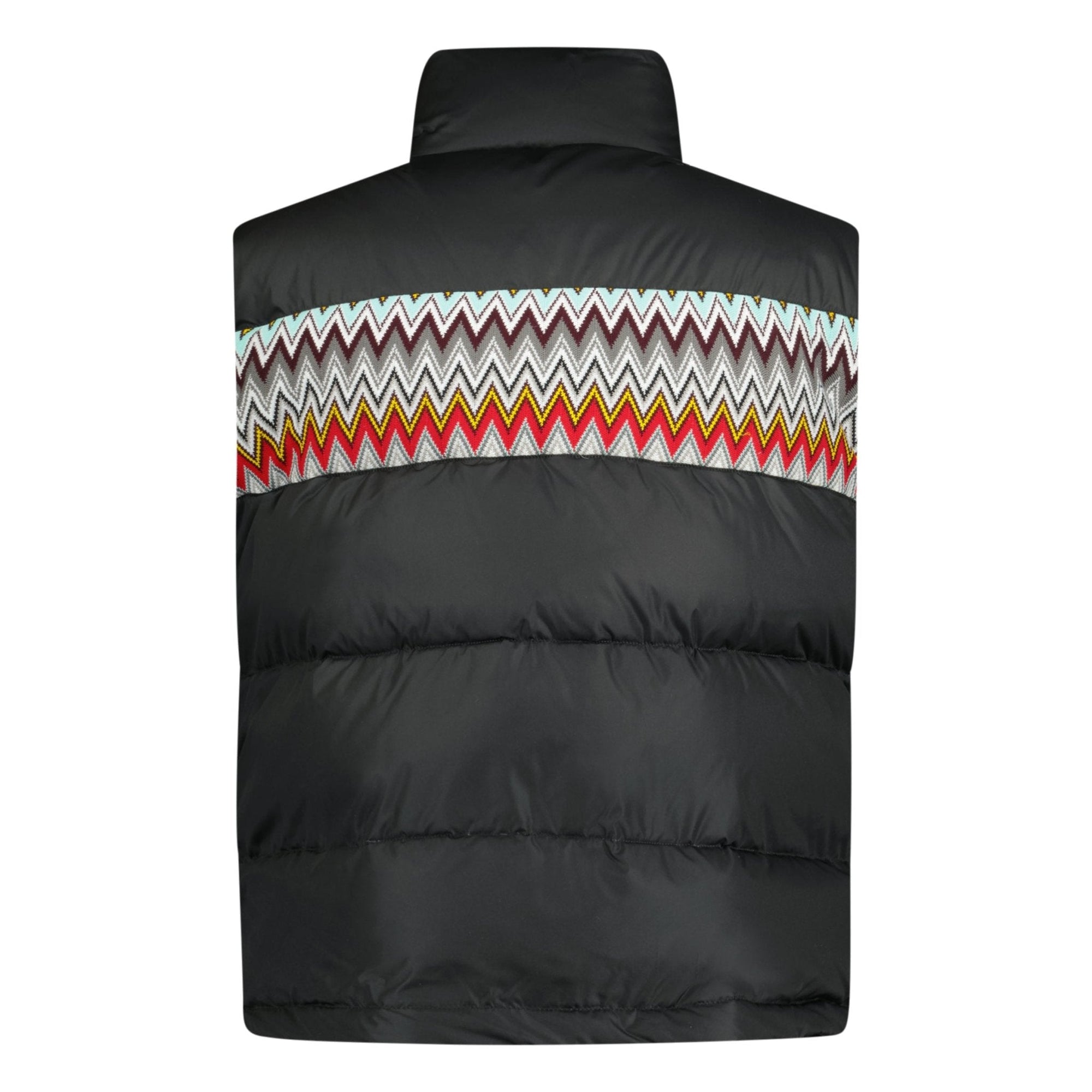Missoni Padded Down Gilet With Mixed Pattern Black