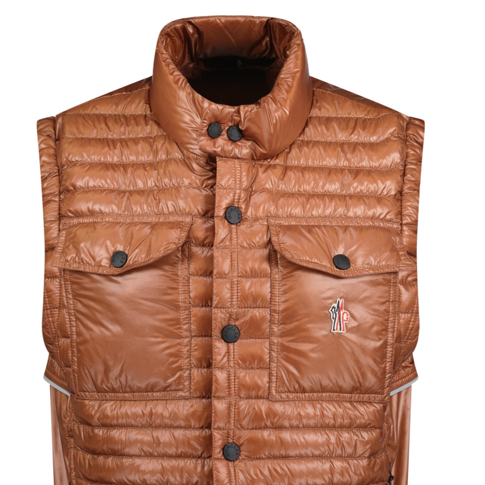 Moncler Grenoble 'Ollon' Fabric Gilet Brown