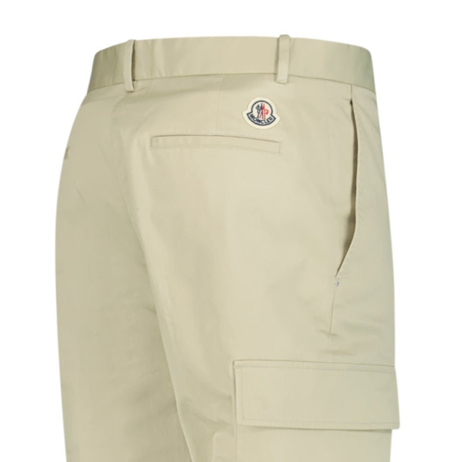 Moncler Logo Cargo Trousers Beige