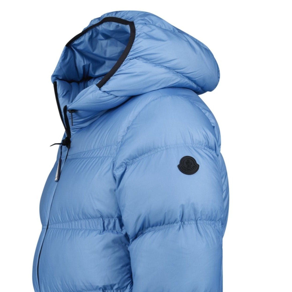 Moncler 'Masac' Hooded Short Down Jacket Blue