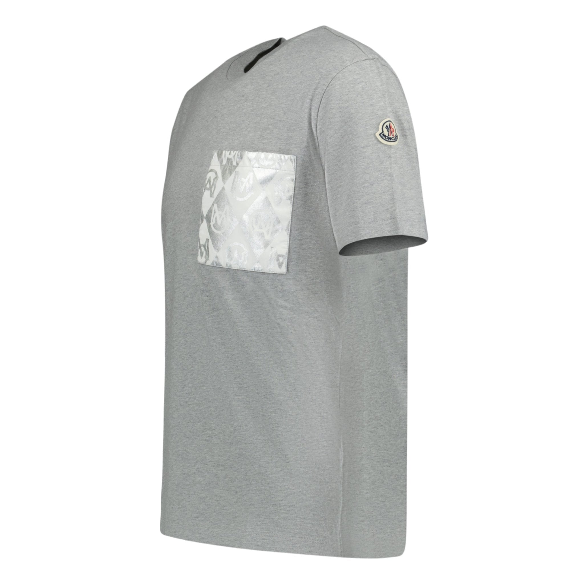 Moncler Patch Pocket Logo T-Shirt Grey