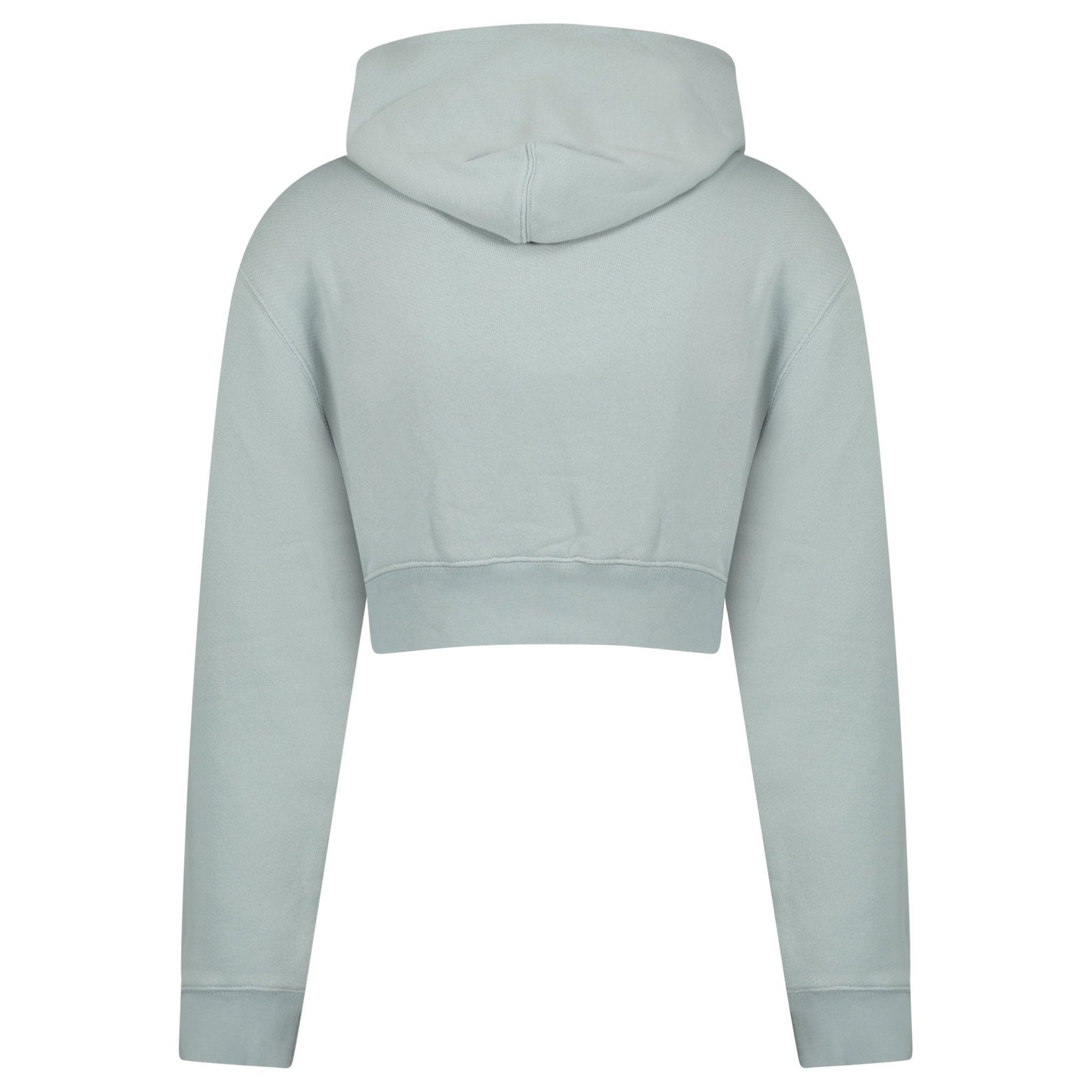 Off-White 70's Type Logo Crop Sweatshirt Grey