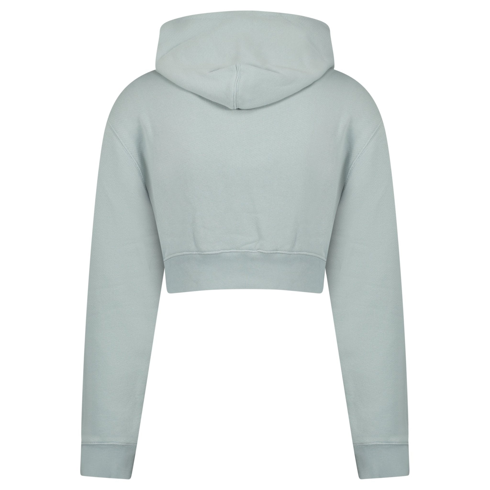 Off-White 70's Type Logo Crop Sweatshirt Grey