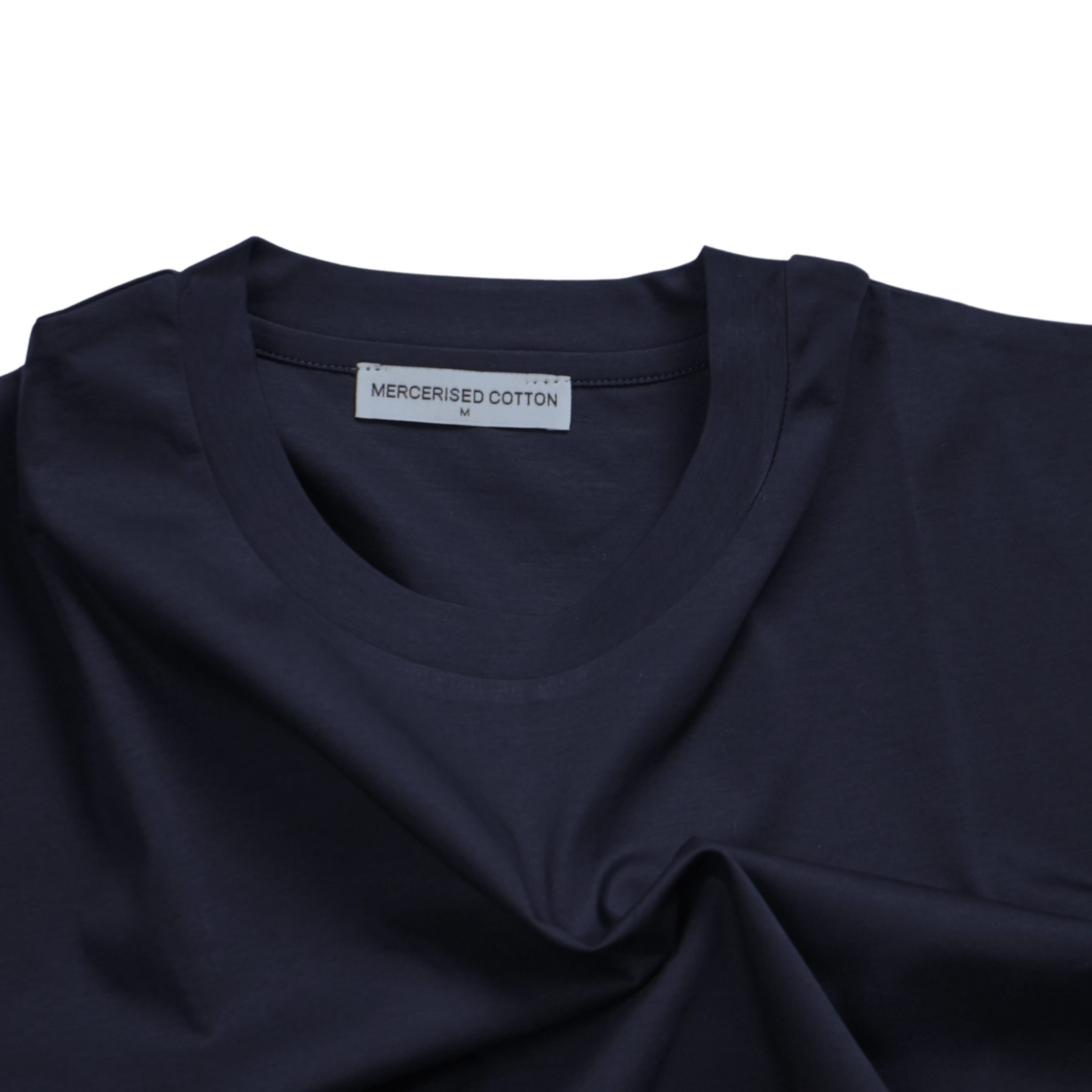 Plain Label Mercerized Cotton T-Shirt Navy