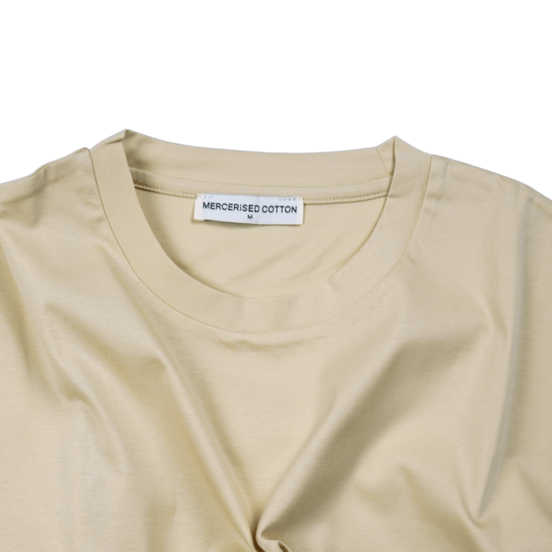 Plain Label Mercerized Cotton T-Shirt Yellow