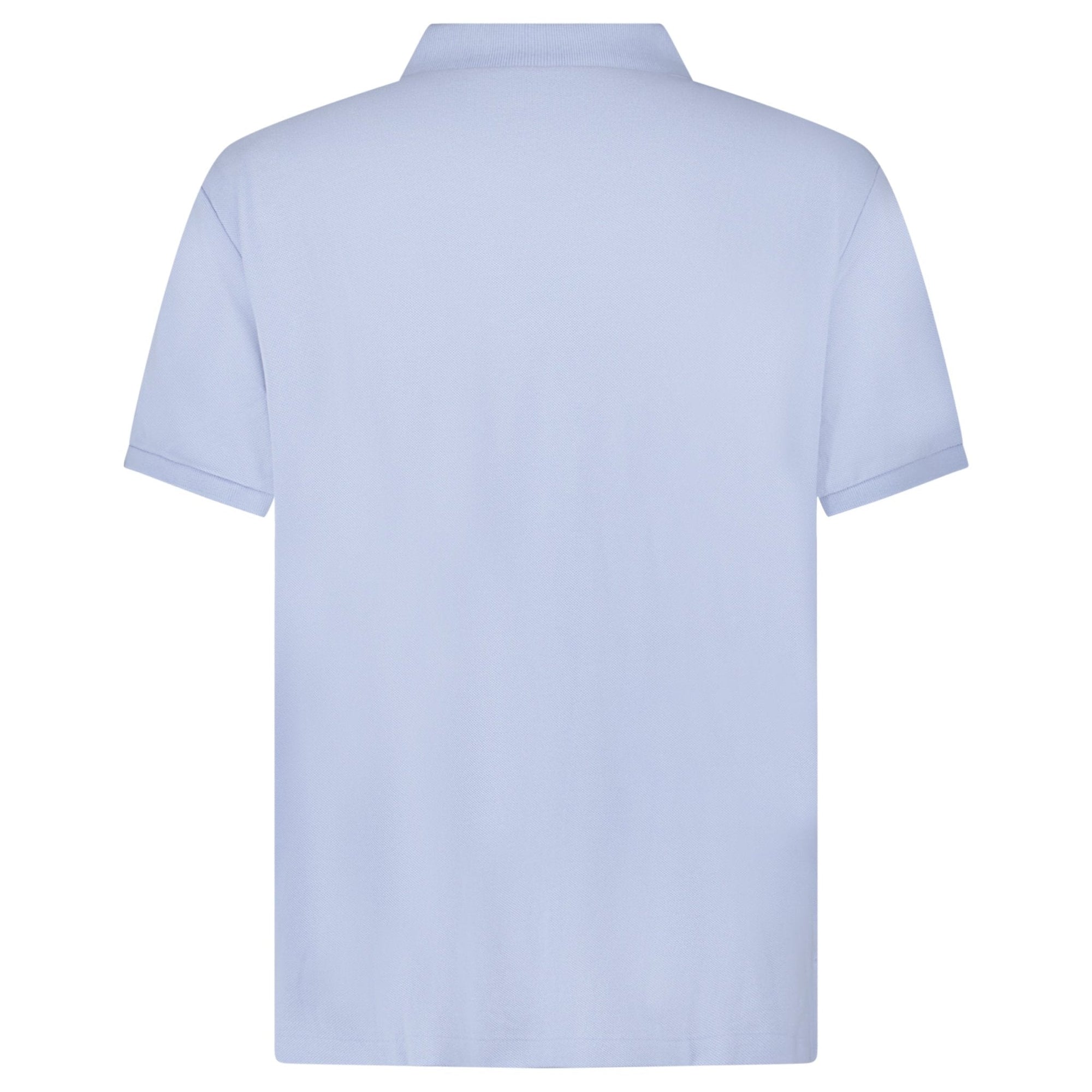 Polo Ralph Lauren Cotton Mesh Custom Slim Fit Polo Shirt in Light Blue