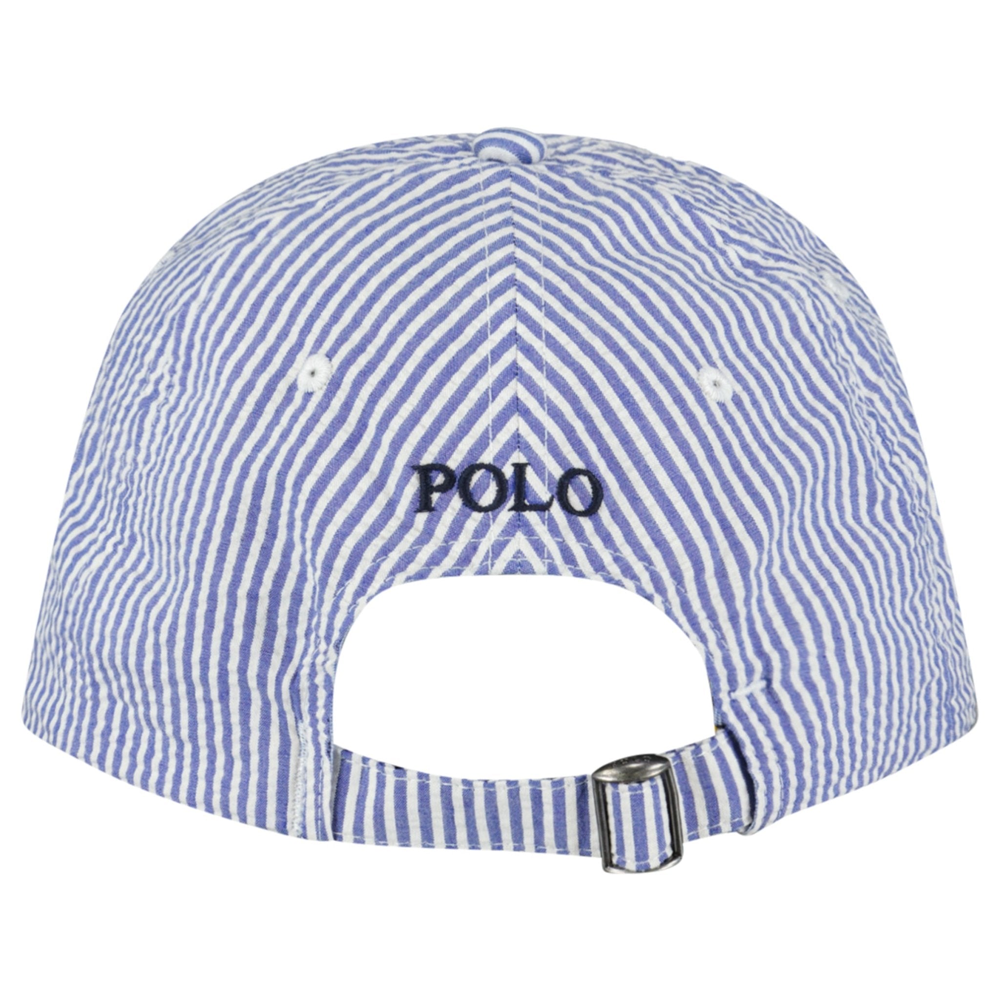 Polo Ralph Lauren Cotton Sport Baseball Cap in Blue/ White Stripe