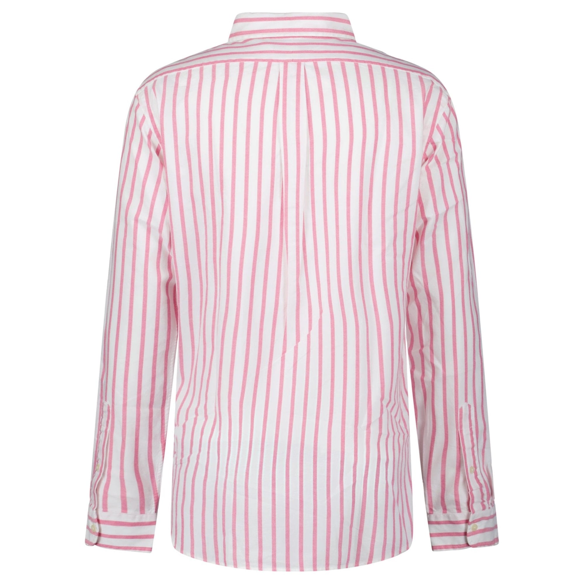 Polo Ralph Lauren Custom Fit Stripe Oxford Shirt in Pink/White