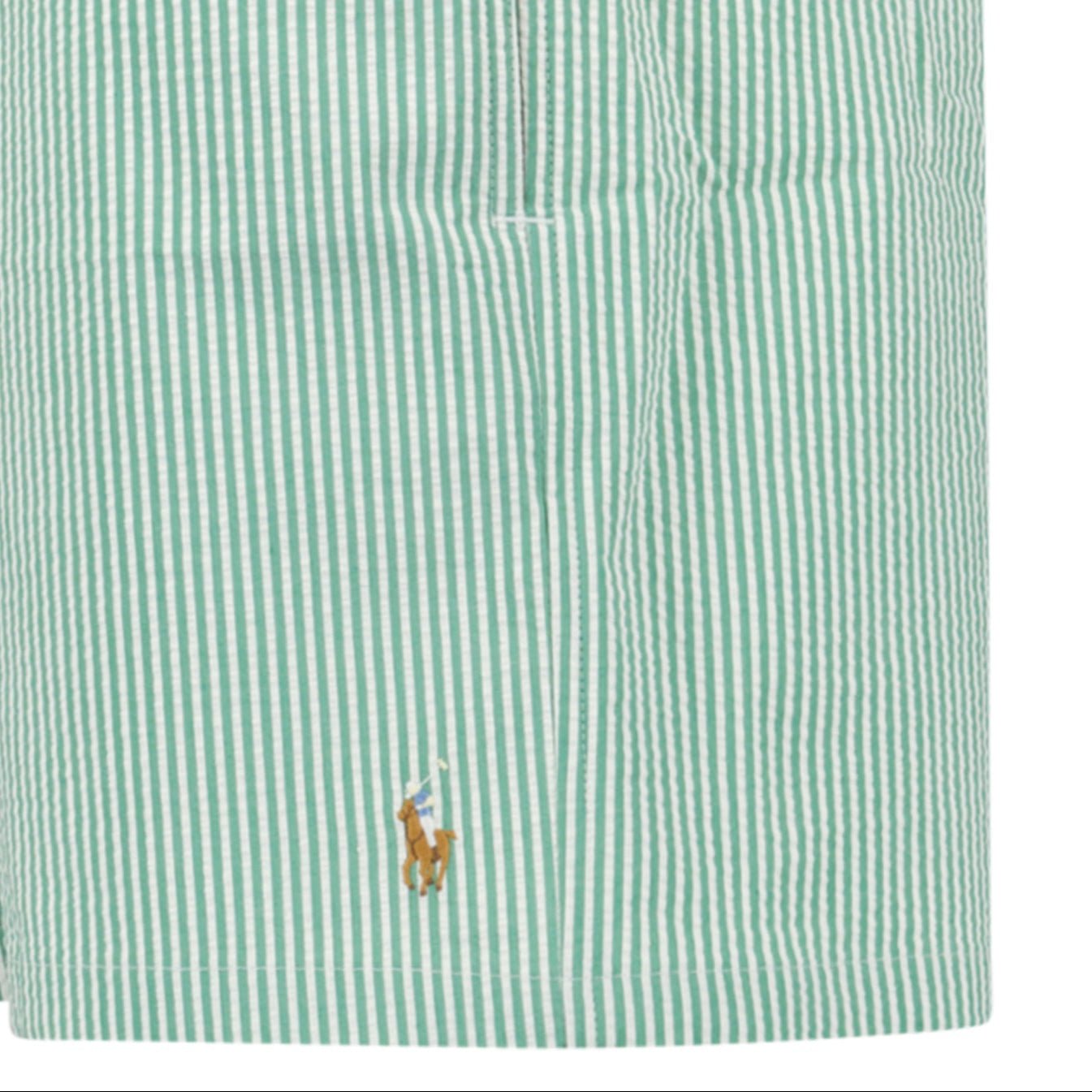 Polo Ralph Lauren Traveler Classic Swim Trunk in Raft Green Seersucker