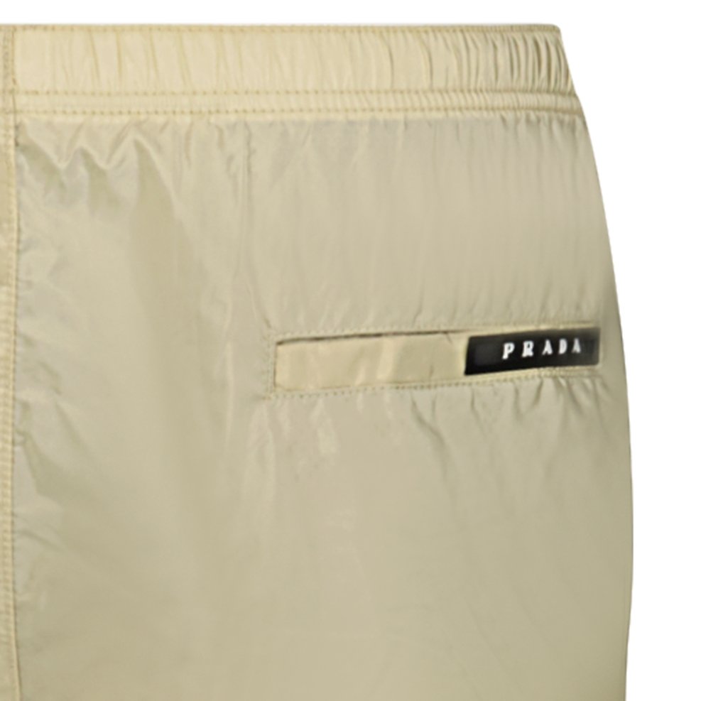 Prada Nylon Swim Short Beige
