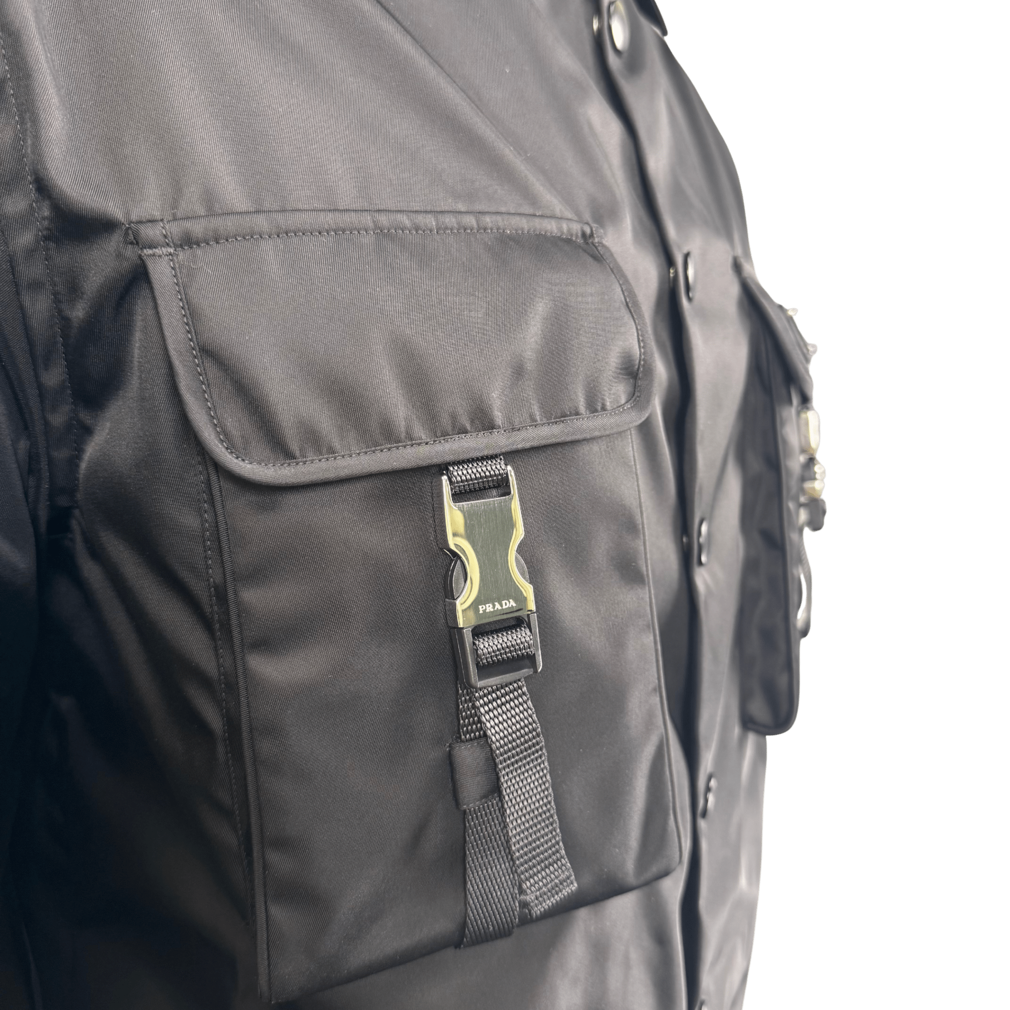 Prada Re-Nylon Overshirt in Black