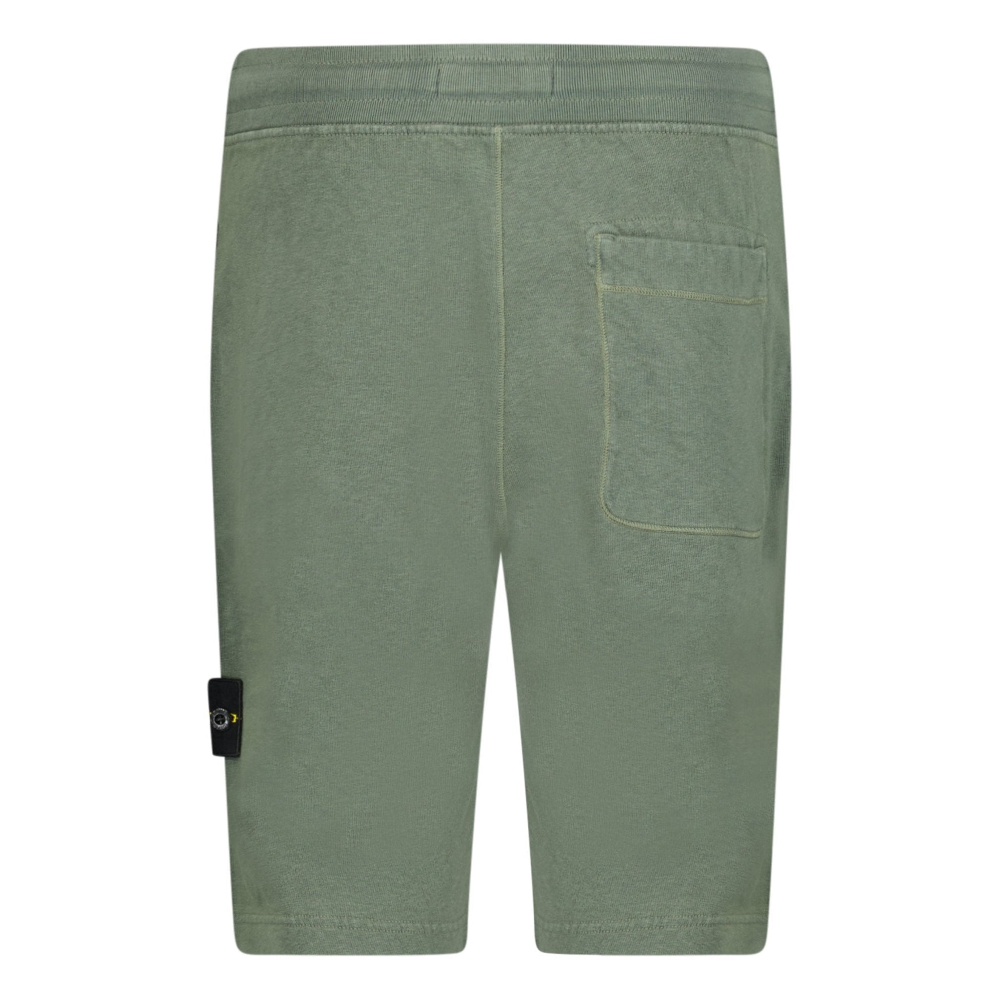 Stone Island Badge Bermuda Sweat Shorts Musk Green