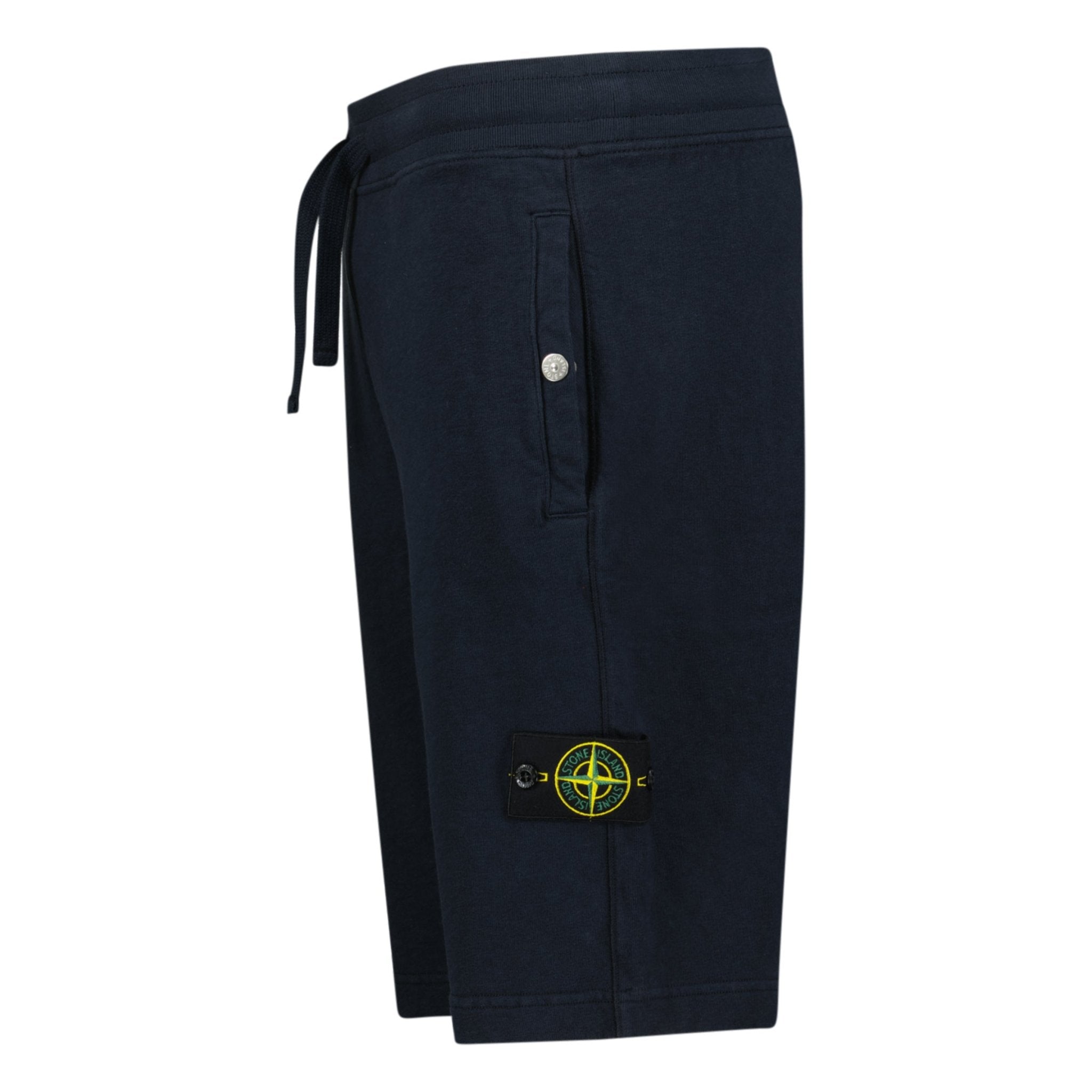 Stone Island Badge Bermuda Sweat Shorts Navy