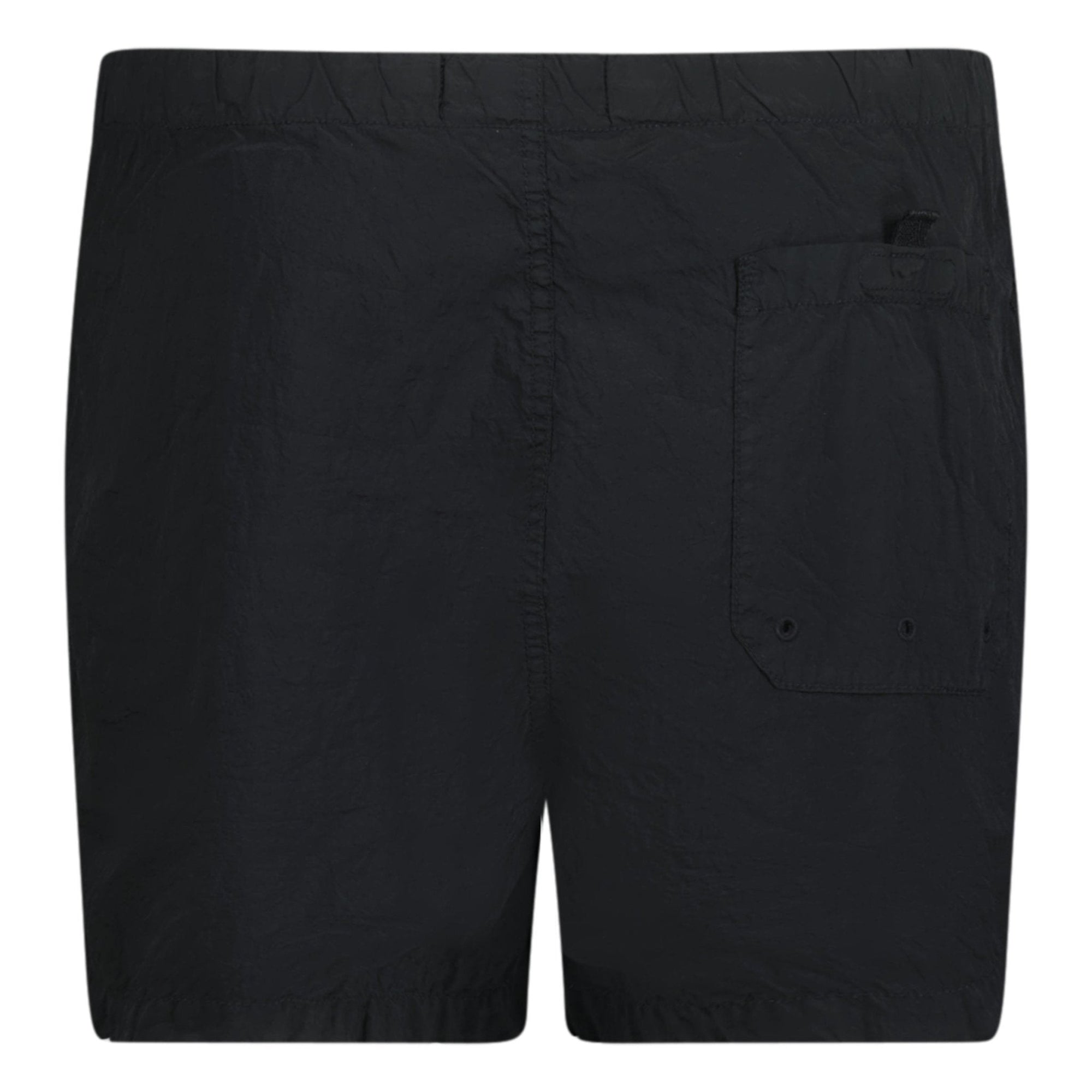 Stone Island Compass Button Chrome Swim Shorts Black
